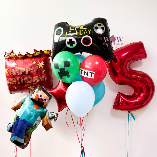 Minecraft Birthday Balloons