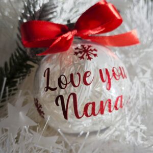 personalised christmas bauble