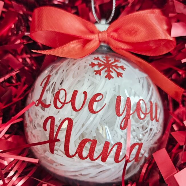 personalised christmas bauble