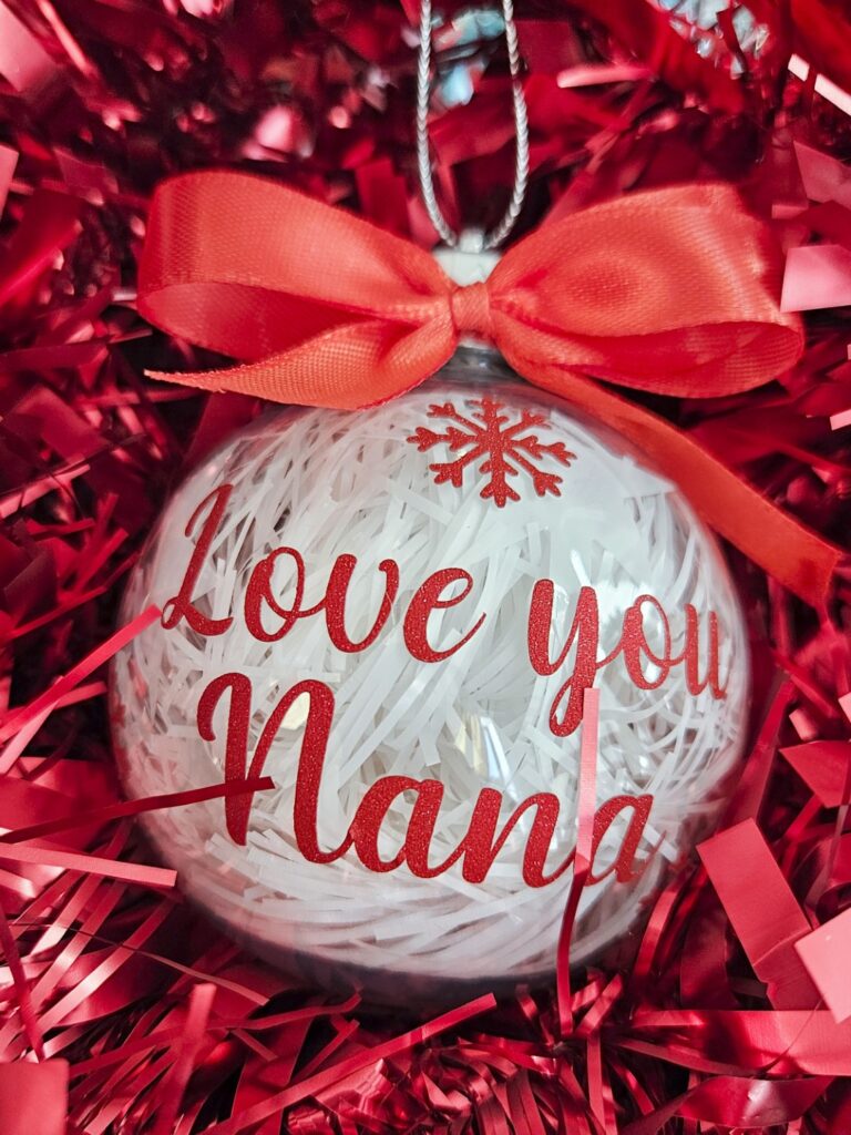 personalised christmas bauble