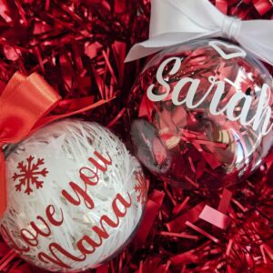 personalised christmas bauble