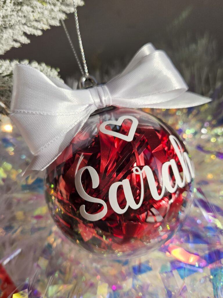 personalised christmas bauble