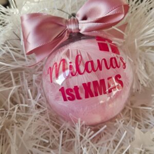 personalised christmas bauble