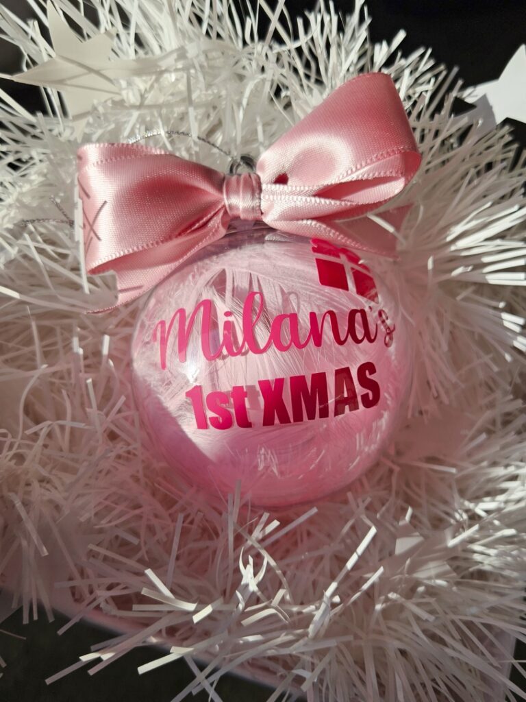 personalised christmas bauble