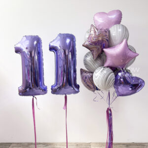 purple helium balloons